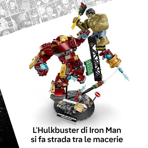 LEGO | Marvel Battaglia Epica: Hulkbuster vs. The Hulk - Giocattolo dei Supereroi con 2 Action Figure e Minifigure di Iron Man - Idea Regalo per Bambini da 9 Anni in su Fan degli Avengers - 76343 thumbnail 6