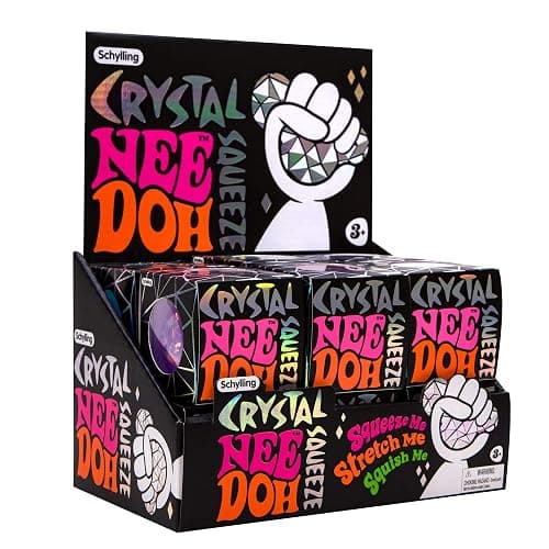 Schylling NeeDoh Crystal - Sensory Squeeze Toy - Shimmering Liquid Filling - 2.25" Wide - Color May Vary (Pack of 1) thumbnail 6