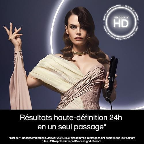 ghd - Lisseur cheveux ghd chronos - Fer à lisser professionnel - Coiffage 3x plus rapide, plus brillant, 2x moins de frisottis, sans chaleur extrême - Lisseur boucleur idéal tous types cheveux thumbnail 3