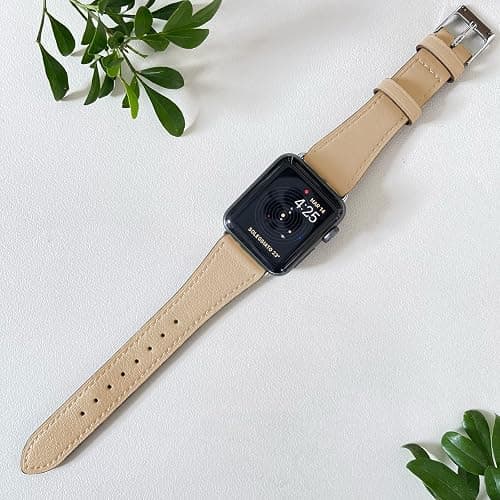 HANDODO Italian Genuine Leather Band Women for Apple Watch Series 10 9 8 7 6 5 4 3 2 1 SE SE2 Ultra 2, SGS Certified Dressy Bracelet Cute Strap for iWatch 38mm 40mm 41mm 42mm 44mm 45mm 46mm 49mm thumbnail 4