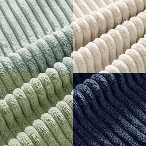 MIULEE Boho Farmhouse Muted Teal Throw Pillow Covers 18x18 Inch Set of 4 Mordern Nordic Cushion Covers Soft Corduroy Home Decor for Couch Bed Sofa Living Room thumbnail 5