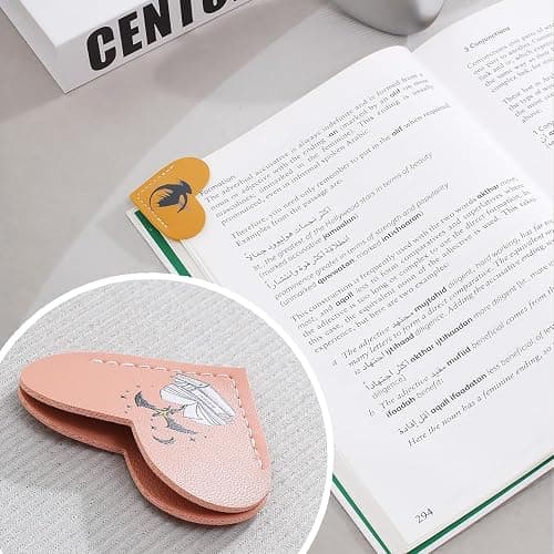 Fourth Wing Leather Bookmark,Cute Heart Bookmark,Suitable for Women Children Reading Accessories for Book Lovers The Students Teacher Gifts thumbnail 2