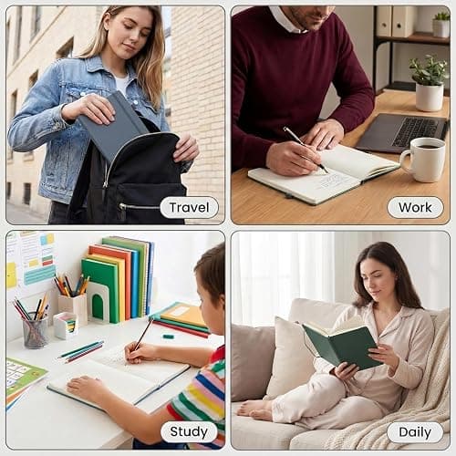&And Per Se Lined Journal Notebook, 160 Pages, A5 5.7 x 8 inches College Ruled Thick Paper Notebook Journals for Writing, Hardcover Notebooks for Women Men Office School (1 Pack, Pink) thumbnail 6