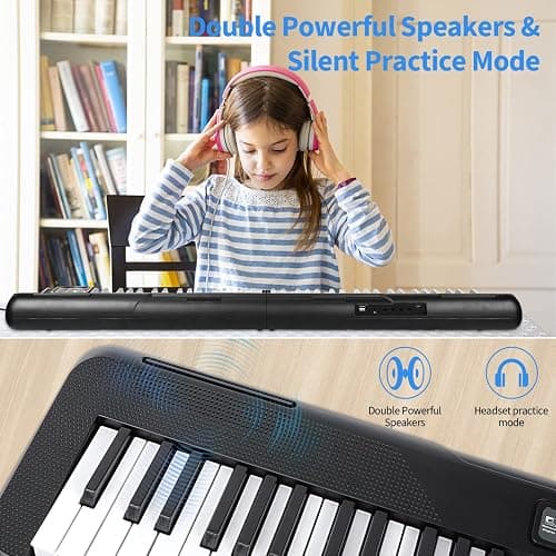 88 Key Piano Keyboard, Semi Weighted Electronic Digital Piano with Music Stand, Power Supply, Sustain Pedal, Bluetooth, Stand, MIDI, for Beginner Professional at Home, Stage thumbnail 3
