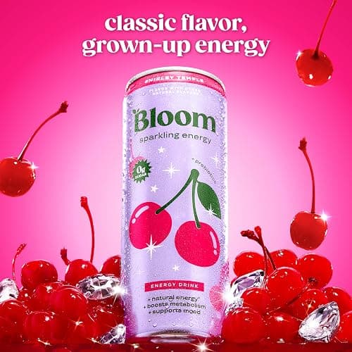 Bloom Nutrition Sparkling Energy Drink - Natural Caffeine, Zero Sugar, 180mg Caffeine - Antioxidant-Rich with Green Coffee Bean, Green Tea Extract, Prebiotics - All Stars Variety Pack - 12oz 12 Pack thumbnail 5