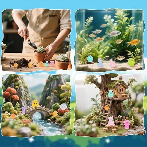 ShtNeeg 300 pcs Mini Resin Animals Blind Bags, Tiny Glow in The Dark Animal Resin Models, 50+ Animal Combination Sets for Adults, Miniature Animal for Fairy Garden, Dollhouse, DIY Craft Decor thumbnail 6