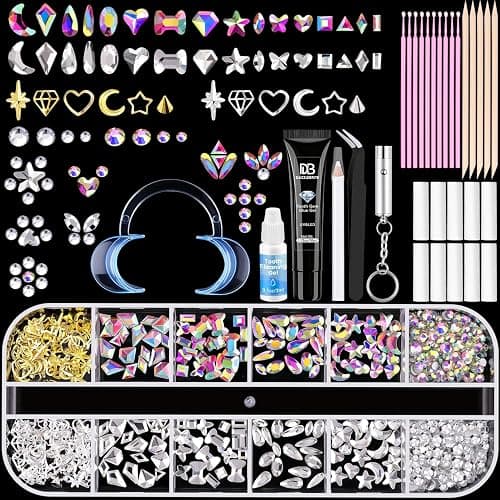 DAZZLEBRITE Tooth Gem Kit, Bedazzling Tooth Gems Kit for Teeth, Beginners Starter Crystals Teeth Jewelry Gem for Women Men, Teeth Gems Kit with Tooth Gem Glue - Image 1