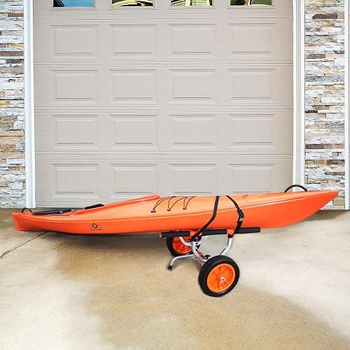 VEVOR Kayak Cart, Heavy Duty 450 LBS Load Capacity Kayak Trailer, Detachable Canoe Trolley Cart with Adjustable Width & Nonslip Support Foot, 12'' Solid Tires for Kayaks Canoes Float Mats Paddleboards thumbnail 8