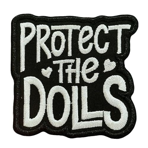 Protect The Dolls Patch Pride Month LGBTQ Queer Trans Rights Liberal Leftist Political Embroidered Patches for Caps, Bags, Backpacks, Hat, Jackets, Uniform DIY Gifts for Her Him 3 Inches - Image 1