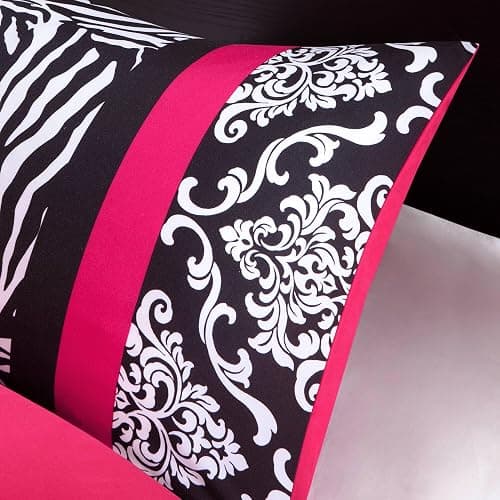Intelligent Design Comforter Set Fun Bedroom Décor - Modern All Season Polka Dot Print, Vibrant Color Cozy Bedding Layer, Matching Sham, Decorative Pillow, Twin/Twin XL, Zebra Pink 3 Piece thumbnail 8