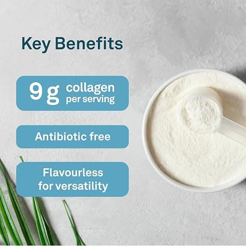 Organika Canadian-Made Enhanced Collagen Powder - for Healthy Hair, Skin, Nails, and Joints. Hydrolyzed Protein Peptides for Better Absorption- Grass-Fed, Non-GMO- Unflavoured- 500g - Unflavoured - 500 g (Pack of 1) thumbnail 5