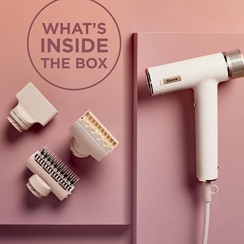 Shark Hair Dryer | SpeedStyle | No Heat Damage Hair Styling Tool | 3 Styling Tools Included | Portable & Powerful Blow Dryer | Best for Straight & Wavy Hair | Silk | HD331 thumbnail 8