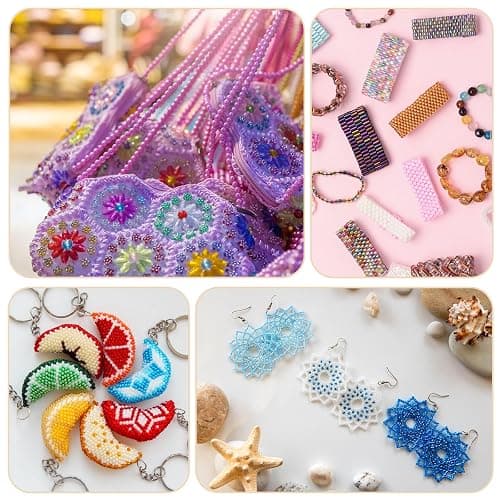 sourcing map 1600Pcs Glass Seed Beads, 2mm 11/0 Loose Mini Beads with Hole, Bulk Craft Spacer for DIY Handmade, Mixed Green thumbnail 6