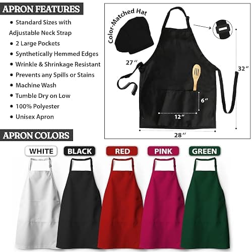 7th Hill Custom Aprons for Women and Men, Personalized Chef Apron, Personalized Kitchen Apron with Pockets, Grilling & Cooking Aprons, Delantales de Cocina para Mujer, Gifts for Chefs thumbnail 6