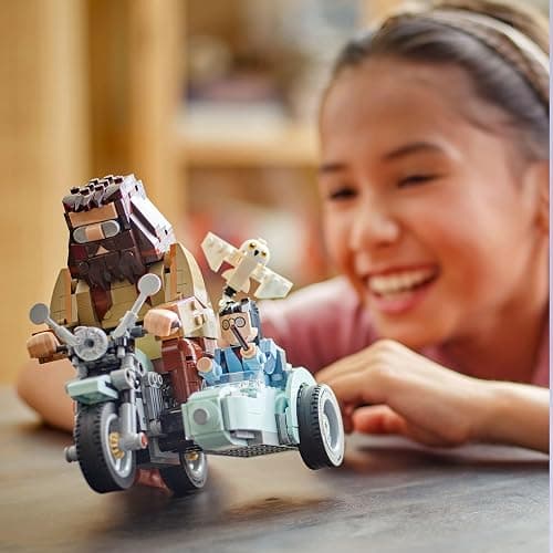 LEGO Harry Potter Hagrid & Harry’s Motorcycle Ride - Play and Display Motorbike Toy with a Sidecar & Hedwig Owl Figure - Wizarding World Gift for 9+ Year Old Girls & Boys - 76443 thumbnail 2