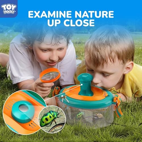 TOY Life Bug Catcher for Kids Outdoor Toys with Butterfly Net, Kids Binoculars, Magnifying Glass, Bug Habitat with Magnified Viewer & Bug Toys Tweezers, Insects Bug Catching Kit Outdoor Explorer Kit thumbnail 2