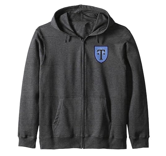 Heartstopper Truham Grammar School Tree Pocket Crest Zip Hoodie - Image 1