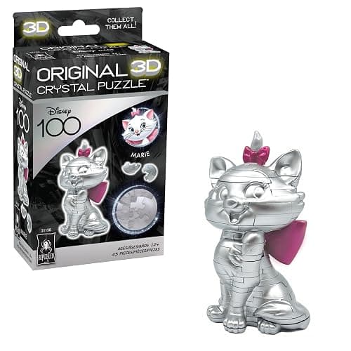 Bepuzzled, Disney Platinum Marie: Purr-fectly Charming 3D Crystal Puzzle Straight from The Aristocats, Ages 12 and Up - Image 1