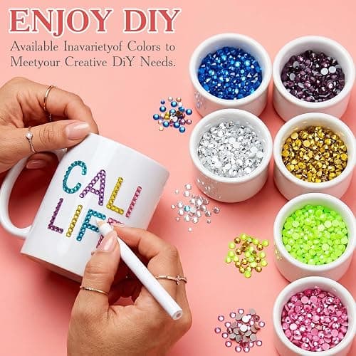 80000Pcs Bedazzling Kit, 42 Colors 4mm Flatback Rhinestones with 3 B7000 Glue & Tools, Bedazzler Kit for Crafts Clothes Tumblers Nail Art & Diamond Painting - Christmas Birthday Gift for Girls thumbnail 2