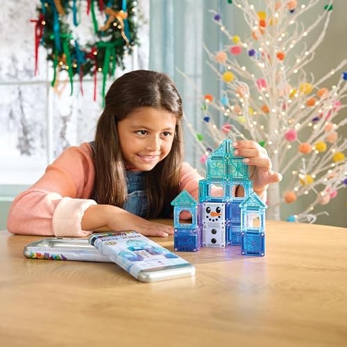 MAGNA-TILES microMAGS Winter Wonder Travel Set 26-Piece Magnetic Construction Set, The Original Magnetic Building Brand thumbnail 4