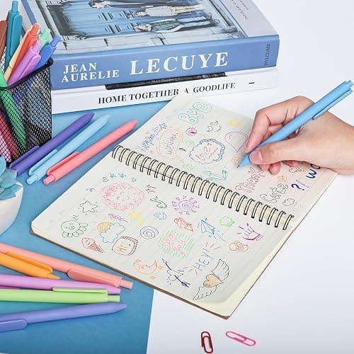 Drawdart Gel Pens 20 Colors Retractable Quick Dry Ink Pens Fine Point 0.7mm, Smoooth Writing Pens Multicolor for Journaling, Drawing, Doodling, and Note Taking, Multicolor, 20-Count thumbnail 2