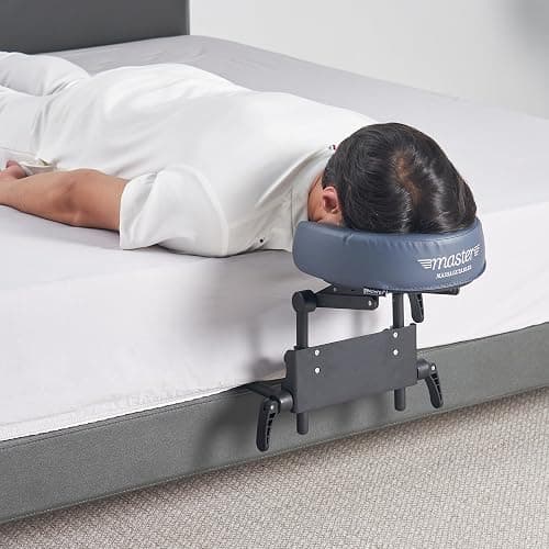 Master Massage Home Use Sleeping Mattress Top Massage Kit-Adjustable Headrest Face Pillow Cradle & Face Cushion Support Bracket, Head Face Rest Support- Eye Surgery Recovery - Cream thumbnail 5