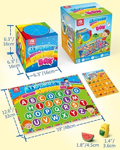 Coogam Mystery Surprise Box, Fine Motor Letter Matching and Sorting Game, 26pcs Alphabet Educational Montessori Learning Toy Gift for Preschool Kindergarten 3 4 5 Year Old thumbnail 2