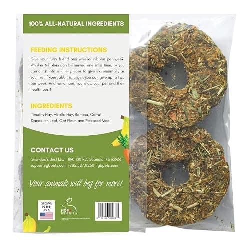Whisker Nibblers Banana Carrot Treats for Rabbits, Guinea Pigs and Small Animals thumbnail 2