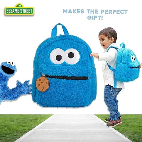 Sesame Street Elmo and Cookie Monster Mini Backpacks for Toddler, Boys, and Girls, School or Travel thumbnail 6