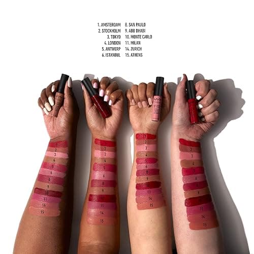 NYX PROFESSIONAL MAKEUP Soft Matte Lip Cream, Lightweight Liquid Lipstick - Stockholm (Mid-Tone Beige Pink) thumbnail 4