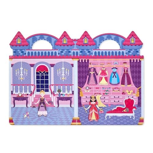 Melissa & Doug Puffy Sticker Play Set – Princess, 67 Reusable Stickers with 2 Fold-Out Scenes, Restickable Fashion Activity Book, Mess Free Travel Toys for Kids Ages 4+ thumbnail 4