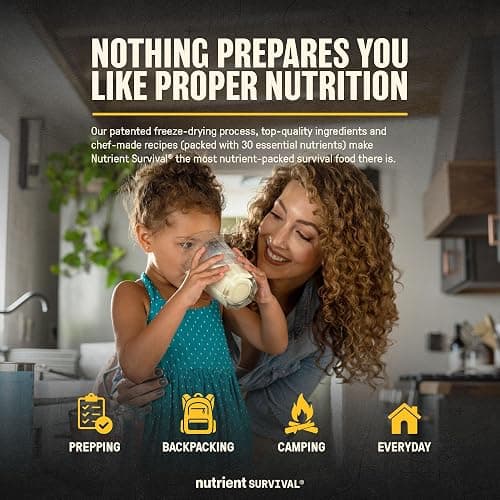 Nutrient Survival Vitamin Powdered Milk, Freeze Dried Prepper Supplies & Emergency Food Supply, 21 Essential Nutrients, Soy & Gluten Free, Shelf Stable Up to 25 Years, One Can, 50 Servings thumbnail 7
