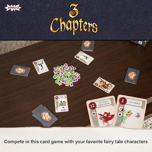 AMIGO Games 3 Chapters – Strategic Fairy Tale Trick-Taking Card Game for 2-6 Players – Draft, Play & Score with Iconic Storybook Characters – Family Games for Kids and Adults Ages 10+ thumbnail 3