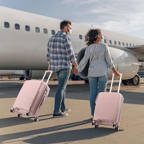 Nazhura Luggage Set, 3-Piece Hardside Suitcase Set, 20-inch Carry On, 24-inch, 28-inch Luggage thumbnail 9