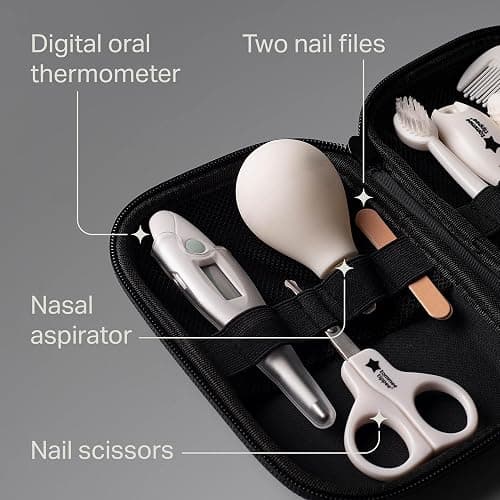 Tommee Tippee Baby Healthcare and Grooming Kit, 9X Essential Newborn Care Items for Home and Travel, Wipe-Clean and Waterproof Travel Case thumbnail 5