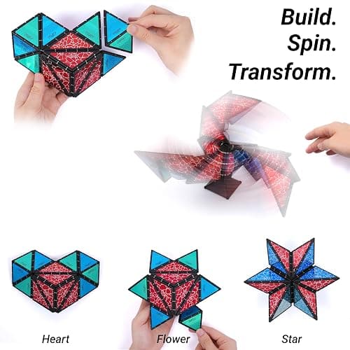 TOSY Magnet Pyramid Stone - 1 Cube Transforms into 1 Billion Shapes, 243 Rare Earth Magnets, Holographic Design, Spinner Accessory, Fidget/Puzzle/Sensory/STEAM Toy, Gift for Valentine Easter Birthday thumbnail 5