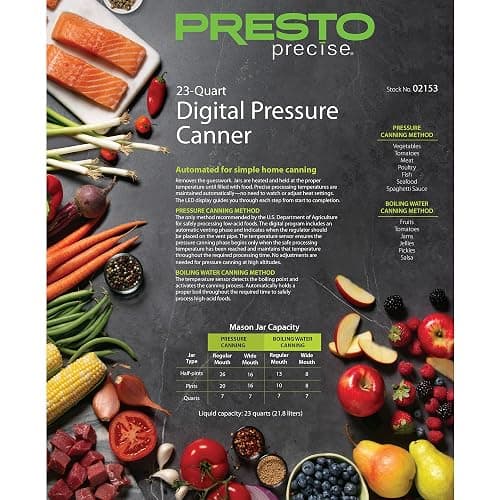 Presto 02153 Precise 23-Quart Digital Pressure Canner thumbnail 9
