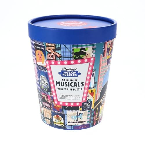 Ridley's: 50 Must-See Musicals Bucket List 1000-Piece Puzzle|Unique Graphics of Popular Broadway Musicals in New York City|Room Décor After Completion|Great Gift for Musical Lovers thumbnail 3