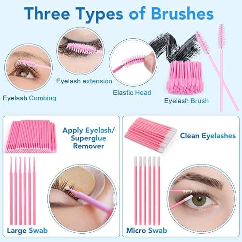 Eyelash Extension Kit for Beginners, Professional Lash Extension Kit with Mannequin Head, Lash Starter Kit with Lash Fan, Lash Extension Supplies for Practice Training Kit thumbnail 6
