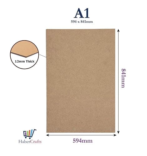 A1 Artist Drawing Board Art Board Smooth Artist Wooden Panel for Painting Watercolour Sketching Mix Media MDF Wood Panel Use with Easel Or Standalone 12mm Thick (A1 Size - 594mm x 841mm) thumbnail 5