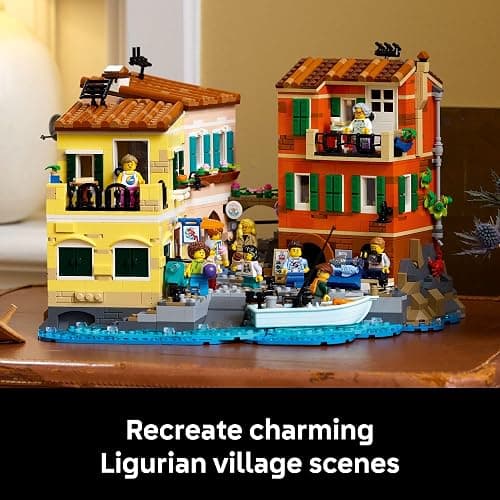 LEGO Ideas Italian Riviera Building Set for Adults - DIY Home & Office Decor for Men & Women Ages 18+ - Construct 3 Colorful Buildings & 10 Minifigures W/Accessories - Gift Idea for Birthdays - 21359 thumbnail 7