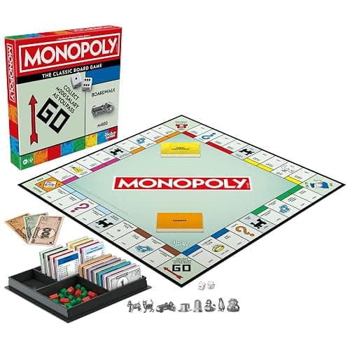 Monopoly Board Game | Classic Game with Storage Tray and Larger Tokens | Ages 8+ | 2 to 6 Players | Family Games for Kids and Adults | Kids thumbnail 14