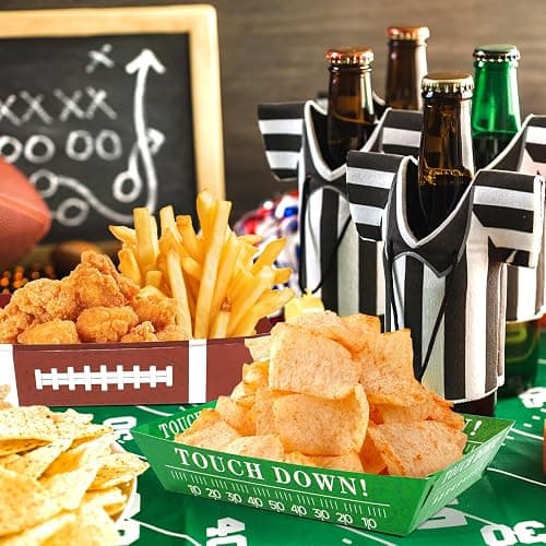 50Pcs Football Party Supplies, 5lb Football Food Plates, Football Paper Trays Disposable Bowls Nacho Trays, Football Theme Party Favors for Gameday, Carnivals, Birthday, Sport, Party Decor thumbnail 5