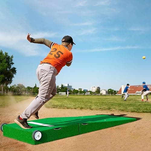 Efficraft Portable Foldable Baseball Pitching Mound Set - Pitching Mound with Pitching Rubber for Indoor/Outdoor Use (Includes Baseball) thumbnail 6
