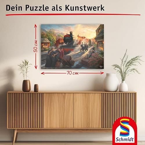 Schmidt Spiele 58428 Thomas Kinkade, Wizarding World, Harry Potter, Hogwarts Express, puzzle da 1000 pezzi thumbnail 3