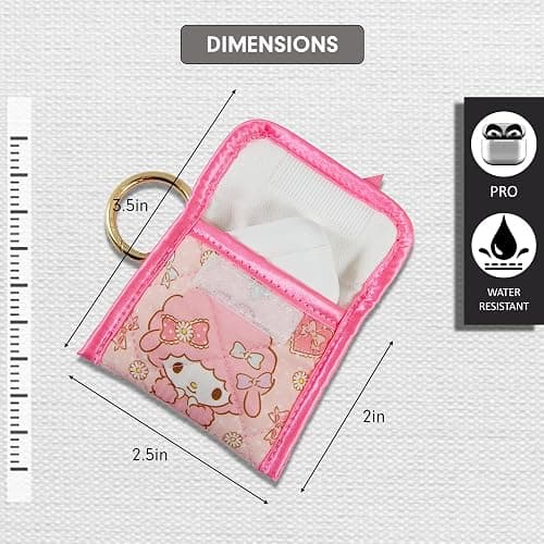 Sonix x Sanrio Quilted Earbud Pouch | Premium Cotton Bag Charm for AirPods, Keychain Storage Case Cover with Carabiner Ring | My Sweet Piano thumbnail 4