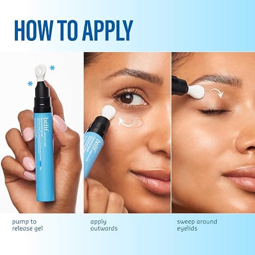 belif Aqua Bomb Cooling Eye Gel - Caffeine & Hyaluronic Acid for Puffiness & Hydration, Niacinamide & Vitamin C for Dark Circles, Adenosine & Collagen for Plumping, Korean Skin Care, 0.5 fl oz (15ml) thumbnail 9