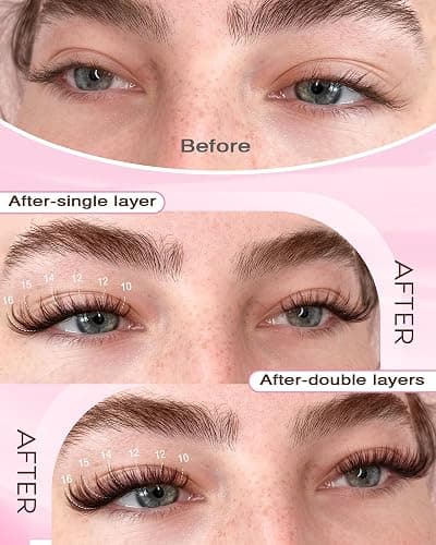 Brown Lash Clusters Natural For Soft Glam 300Pcs Wispy Lashes Cluster Eyelash Cluster Extensions C Curve Individual Lashes DIY Lash Extension Waterproof & Long - Lasting (10-16mm) thumbnail 5