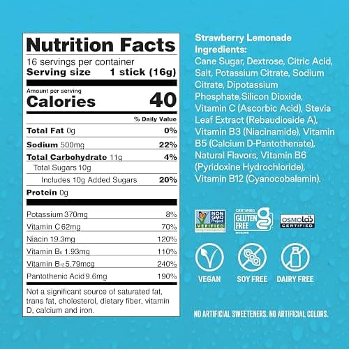 Liquid I.V.® Hydration Multiplier - Strawberry Lemonade | Electrolyte Powder Drink Mix | 1 Pack (16 Servings) thumbnail 6