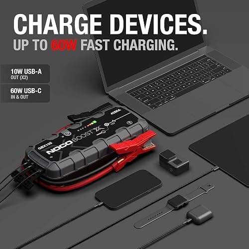 NOCO Boost X GBX155: 4250A UltraSafe Jump Starter – 12V Lithium Battery Booster Pack, Portable Jump Box, Power Bank & Jumper Cables - for 10.0L Gas and 8.0L Diesel Engines thumbnail 5